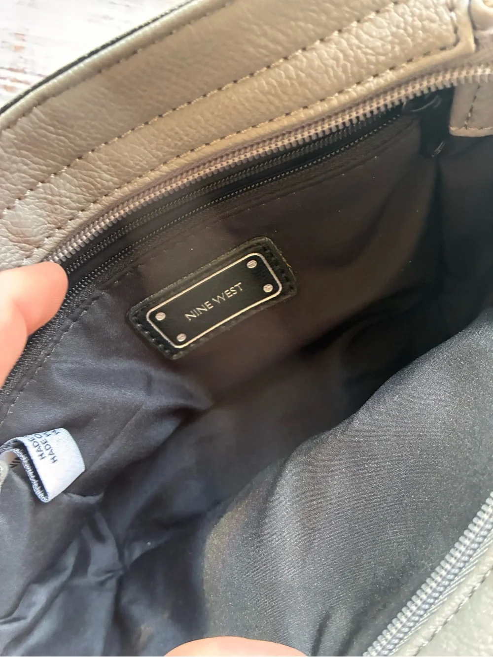 Nine West Black Leather Crossbody Small Purse